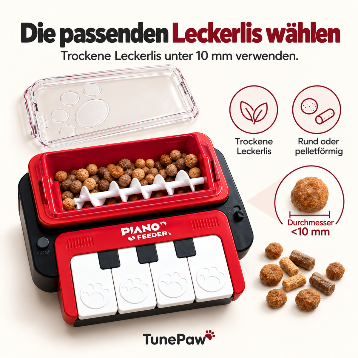 Leckerli-Klavier, das Hund & Katze beschäftigt