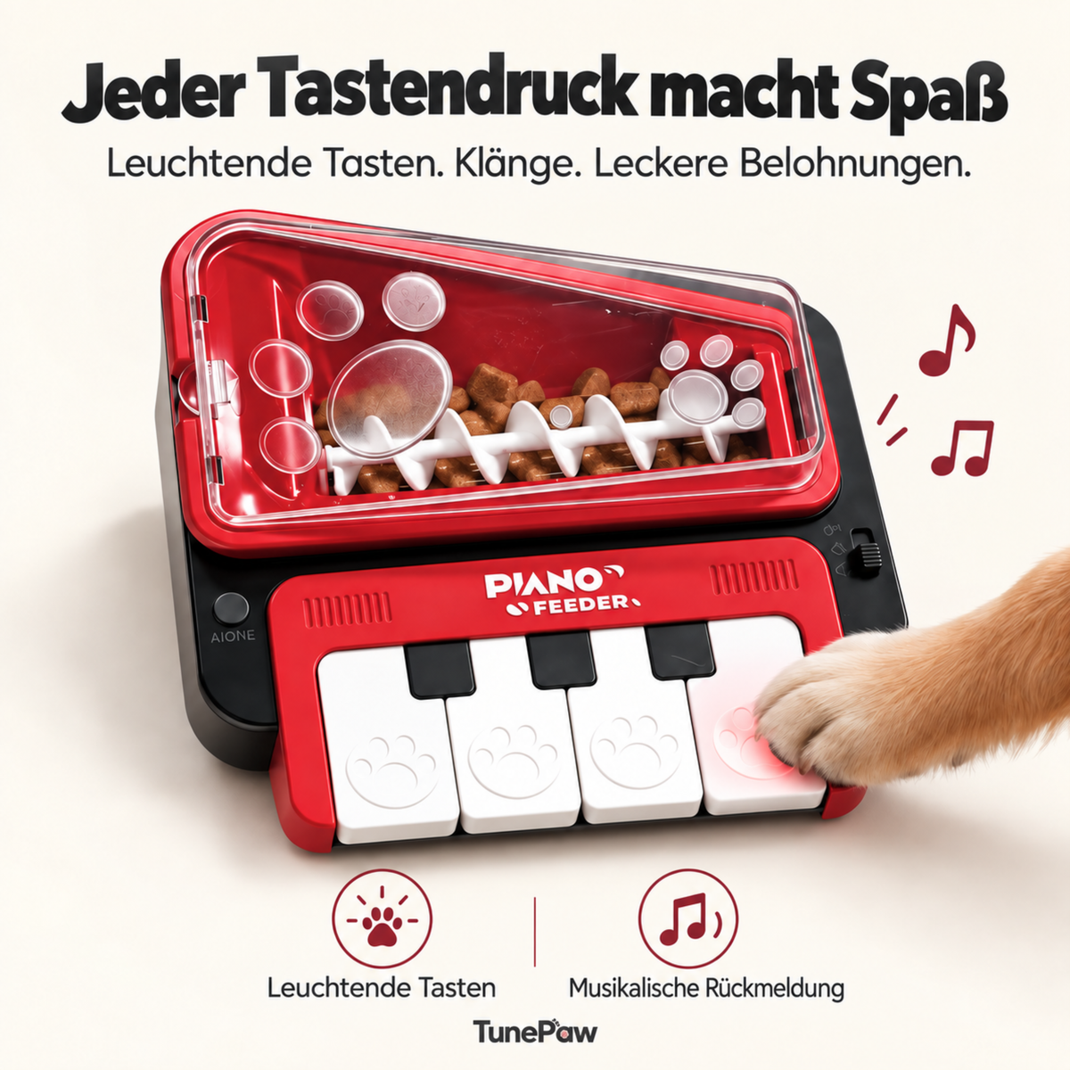 Leckerli-Klavier, das Hund & Katze beschäftigt